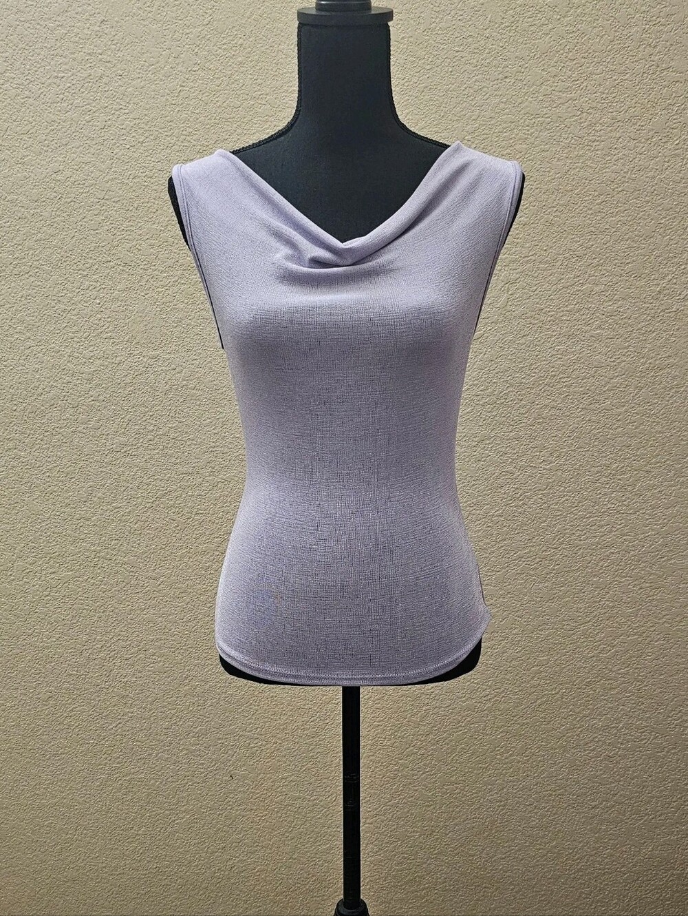 Sleeveless Cowl Neck Tank Top in Lavender